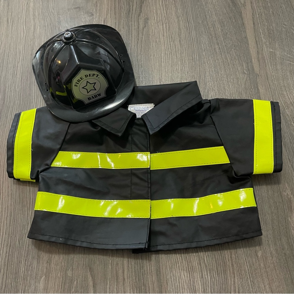 BUILD A BEAR Fireman Outfit Hat and Jacket